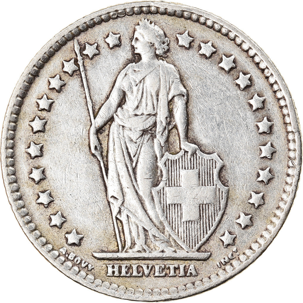 Moeda, Suíça, Franc, 1943, Bern, EF(40-45), Prata, KM:24