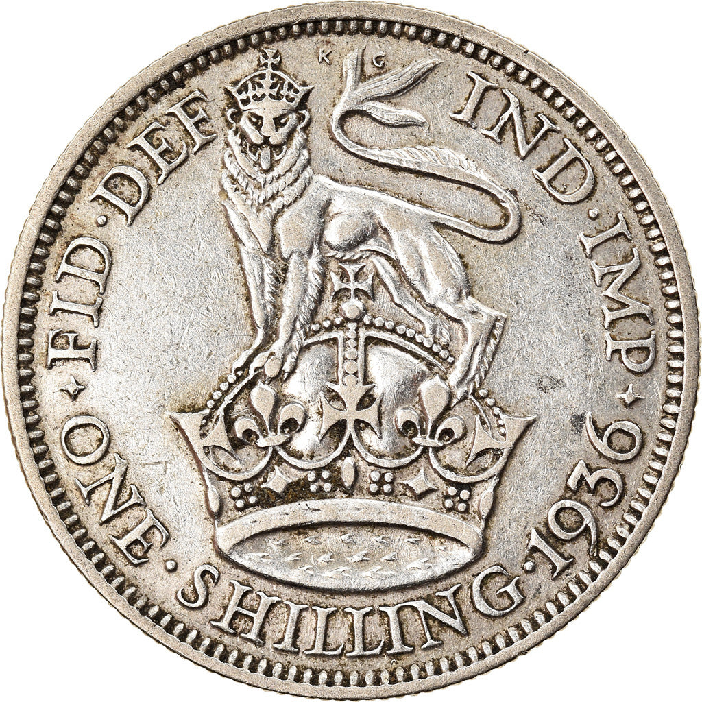 Coin, Great Britain, George V, Shilling, 1936, EF(40-45), Silver, KM:833