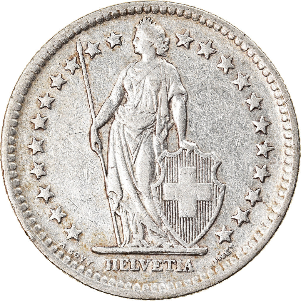 Coin, Switzerland, 2 Francs, 1946, Bern, EF(40-45), Silver, KM:21