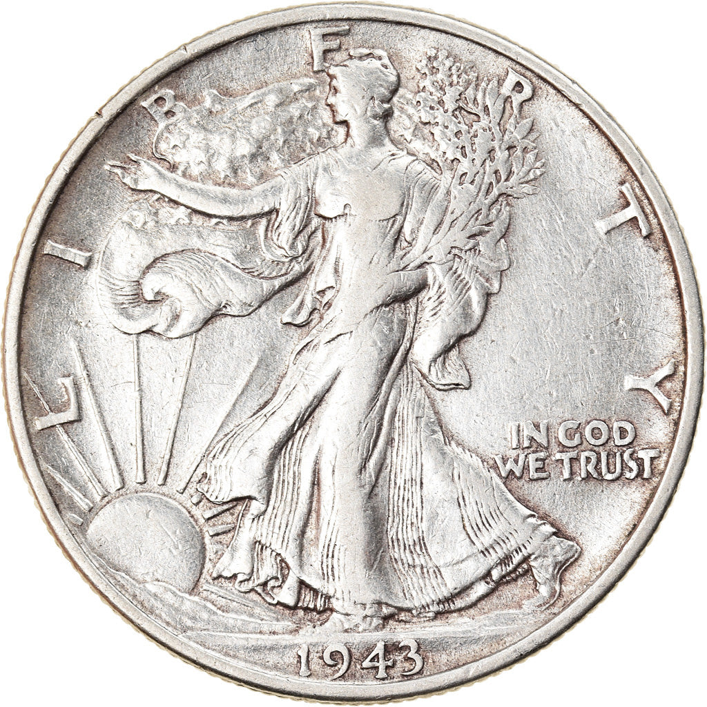 Coin, United States, Half Dollar, 1943, Philadelphia, EF(40-45), Silver, KM:142