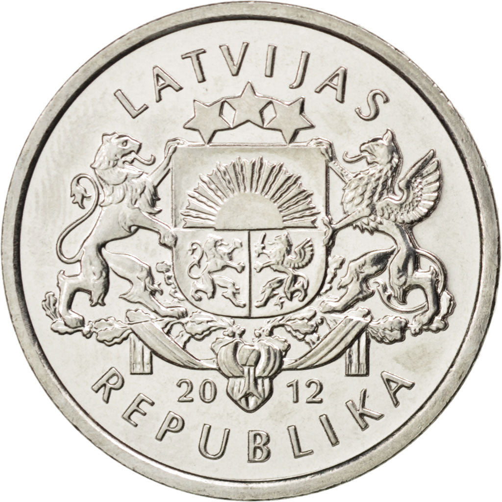 Münze, Latvia, Lats, 2012, UNZ, Copper-nickel, KM:135