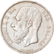 Monnaie, Belgique, Leopold II, 5 Francs, 5 Frank, 1869, TTB+, Argent, KM:24