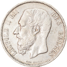 Coin, Belgium, Leopold II, 5 Francs, 5 Frank, 1875, EF(40-45), Silver, KM:24