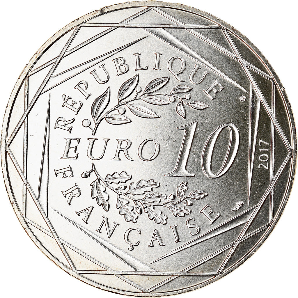 France, 10 Euro, Jean Paul Gaultier, 2017, 1, MS(65-70), Silver