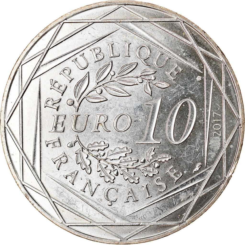 France, 10 Euro, Jean Paul Gaultier, 2017, 3, MS(65-70), Silver