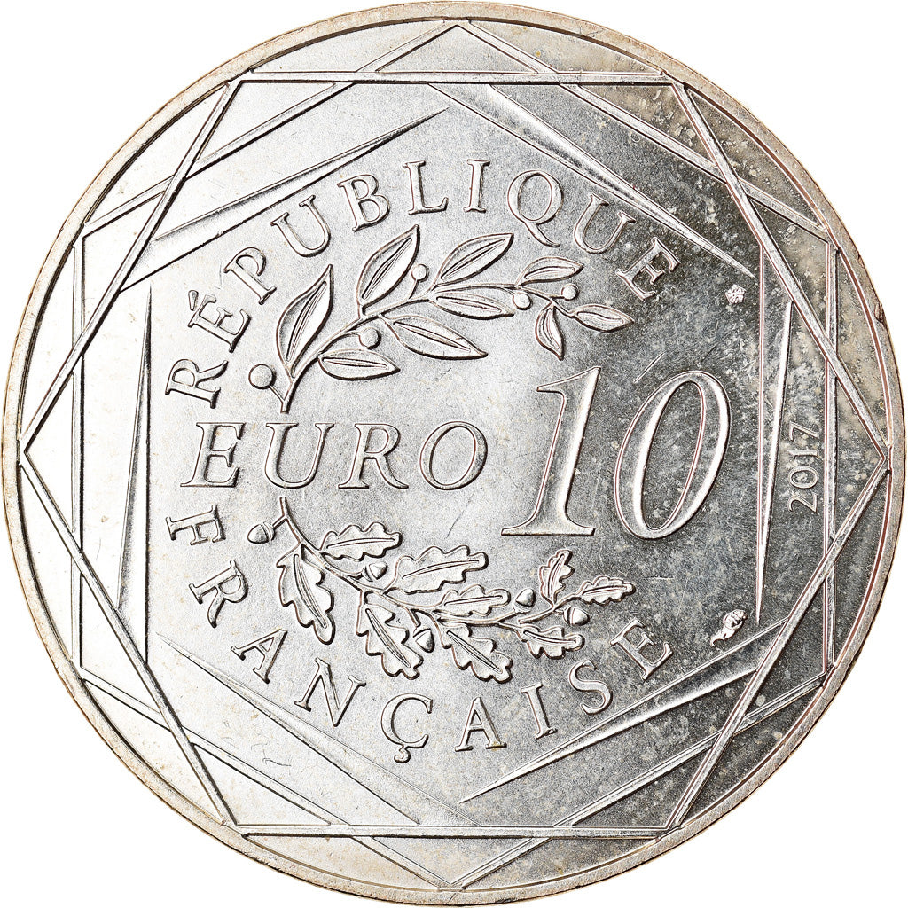 France, 10 Euro, Jean Paul Gaultier, 2017, 4, MS(65-70), Silver