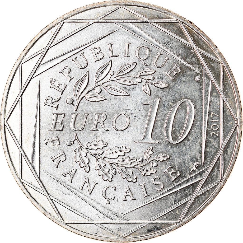 France, 10 Euro, Jean Paul Gaultier, 2017, 6, FDC, Argent