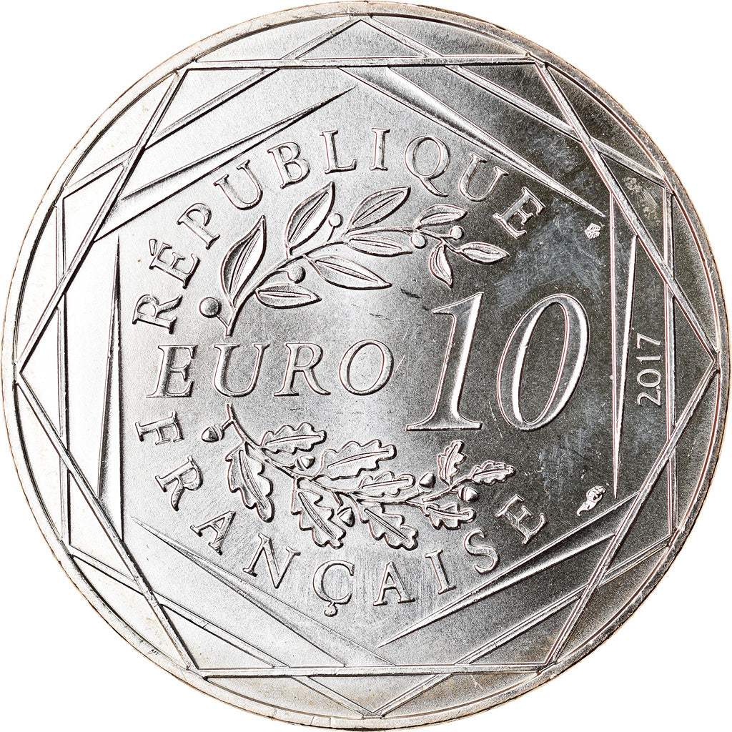 France, 10 Euro, Jean Paul Gaultier, 2017, 8, MS(65-70), Silver