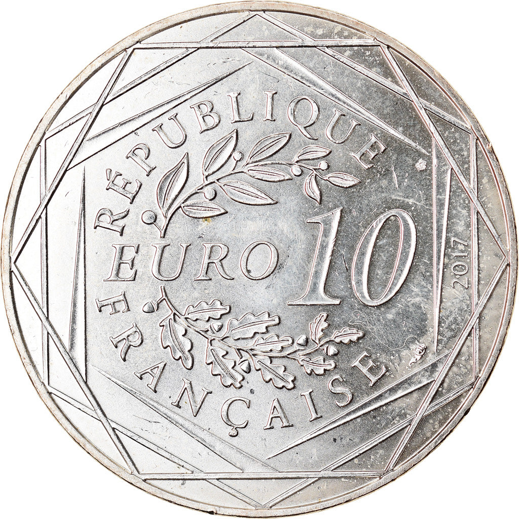 France, 10 Euro, Jean Paul Gaultier, 2017, 9, MS(65-70), Silver