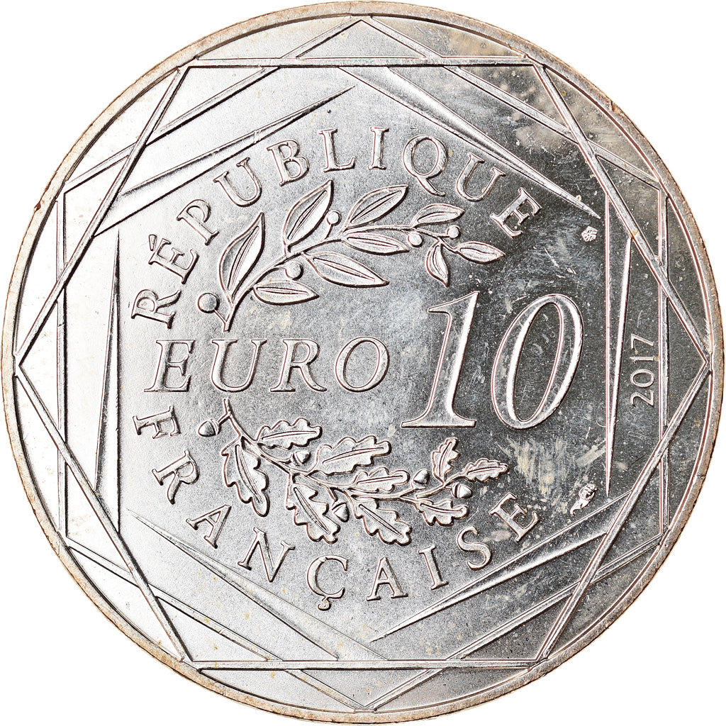 France, 10 Euro, Jean Paul Gaultier, 2017, 10, MS(65-70), Silver