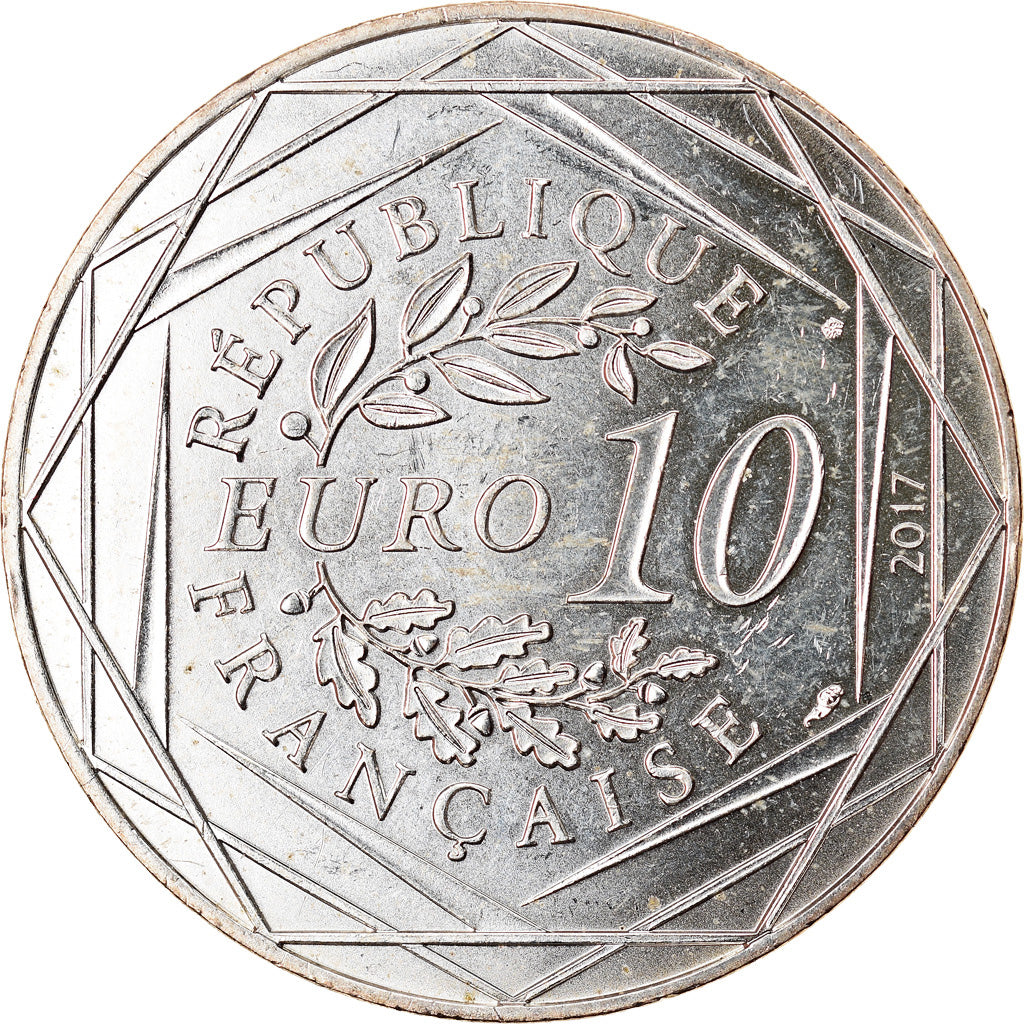 France, 10 Euro, Jean Paul Gaultier, 2017, 11, MS(65-70), Silver