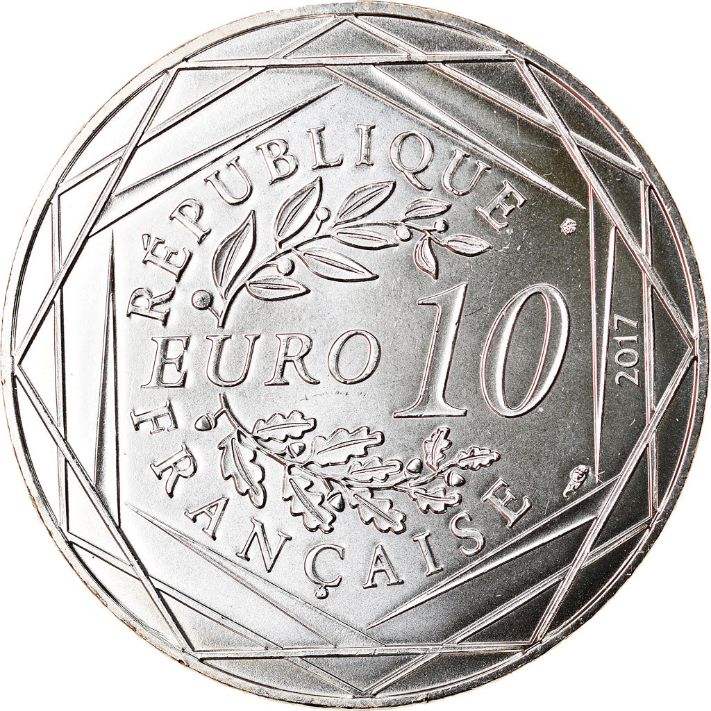 France, 10 Euro, Jean Paul Gaultier, 2017, 13, MS(65-70), Silver