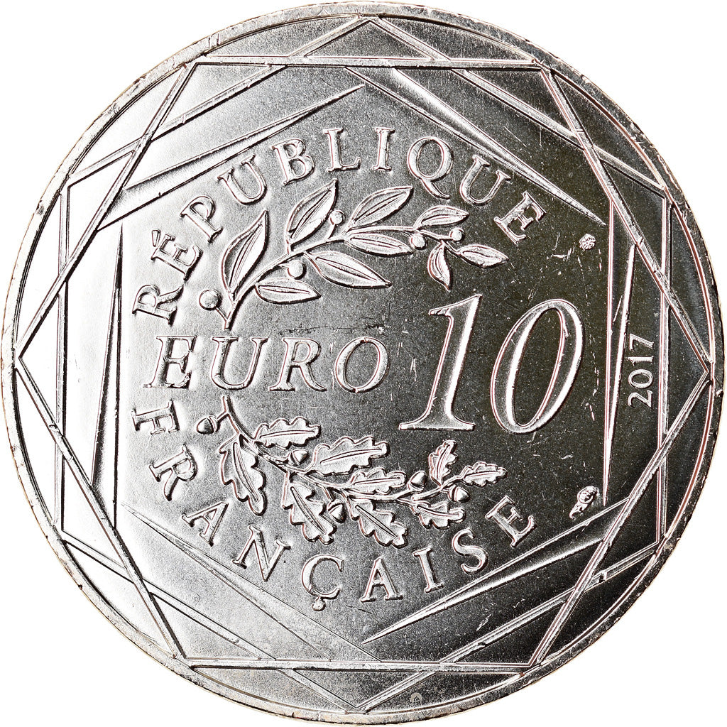 France, 10 Euro, Jean Paul Gaultier, 2017, 14, MS(65-70), Silver