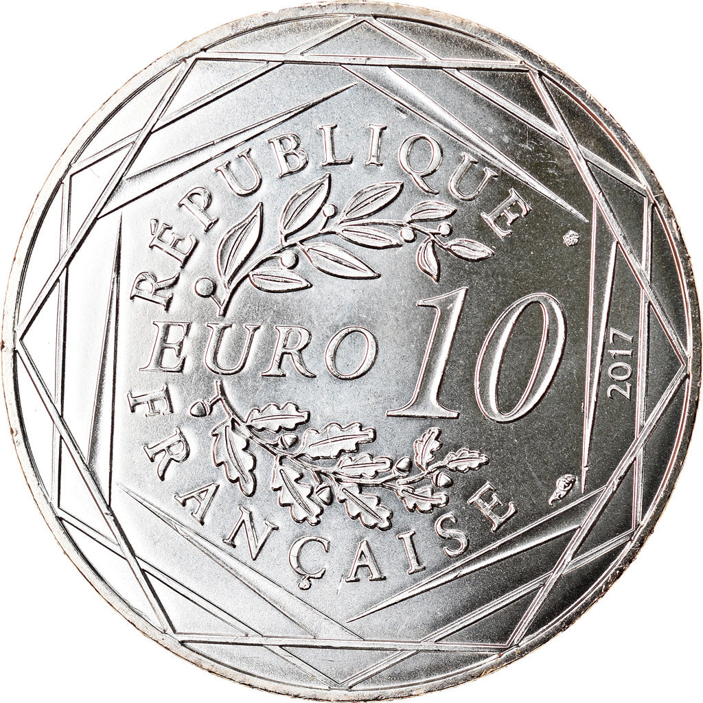 France, 10 Euro, Jean Paul Gaultier, 2017, 15, MS(65-70), Silver