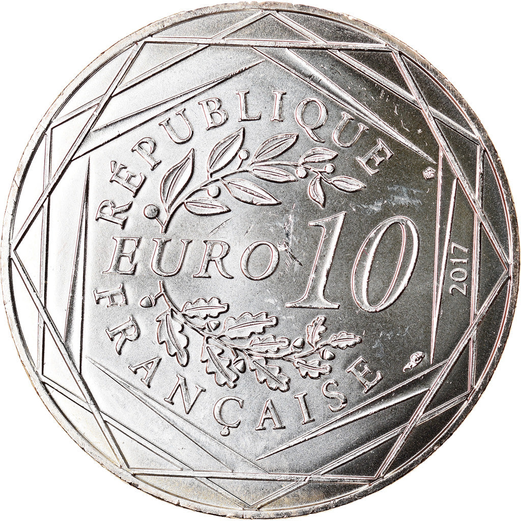France, 10 Euro, Jean Paul Gaultier, 2017, 16, MS(65-70), Silver