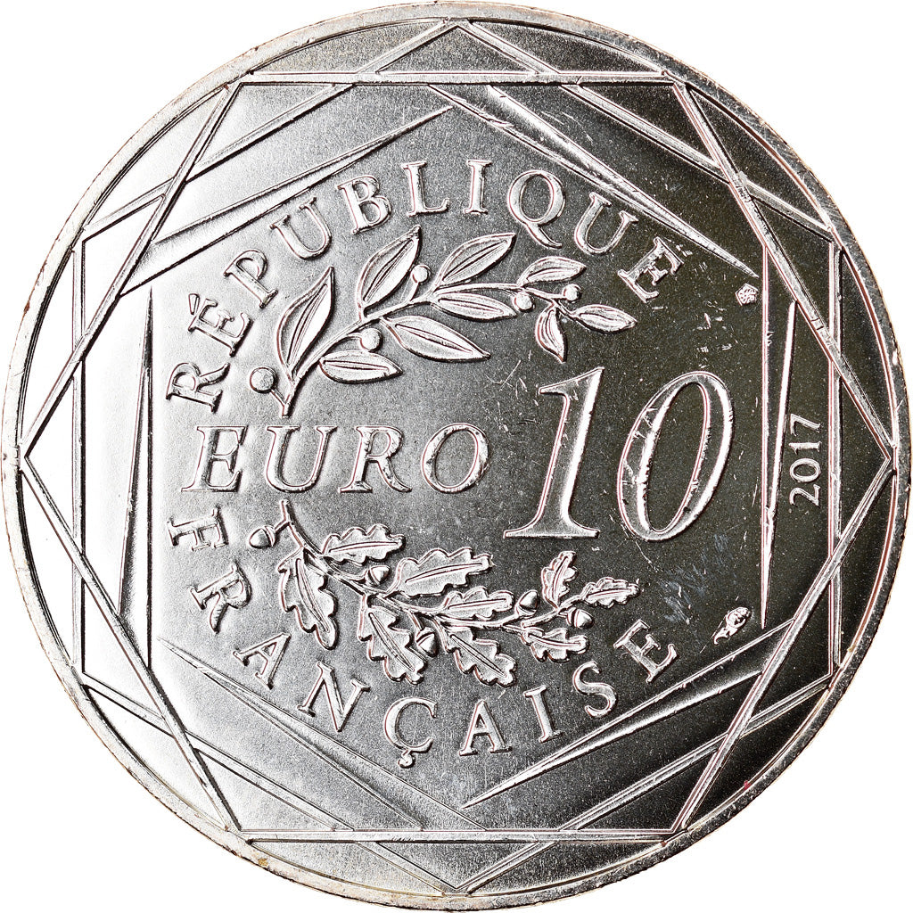 France, 10 Euro, Jean Paul Gaultier, 2017, 17, MS(65-70), Silver