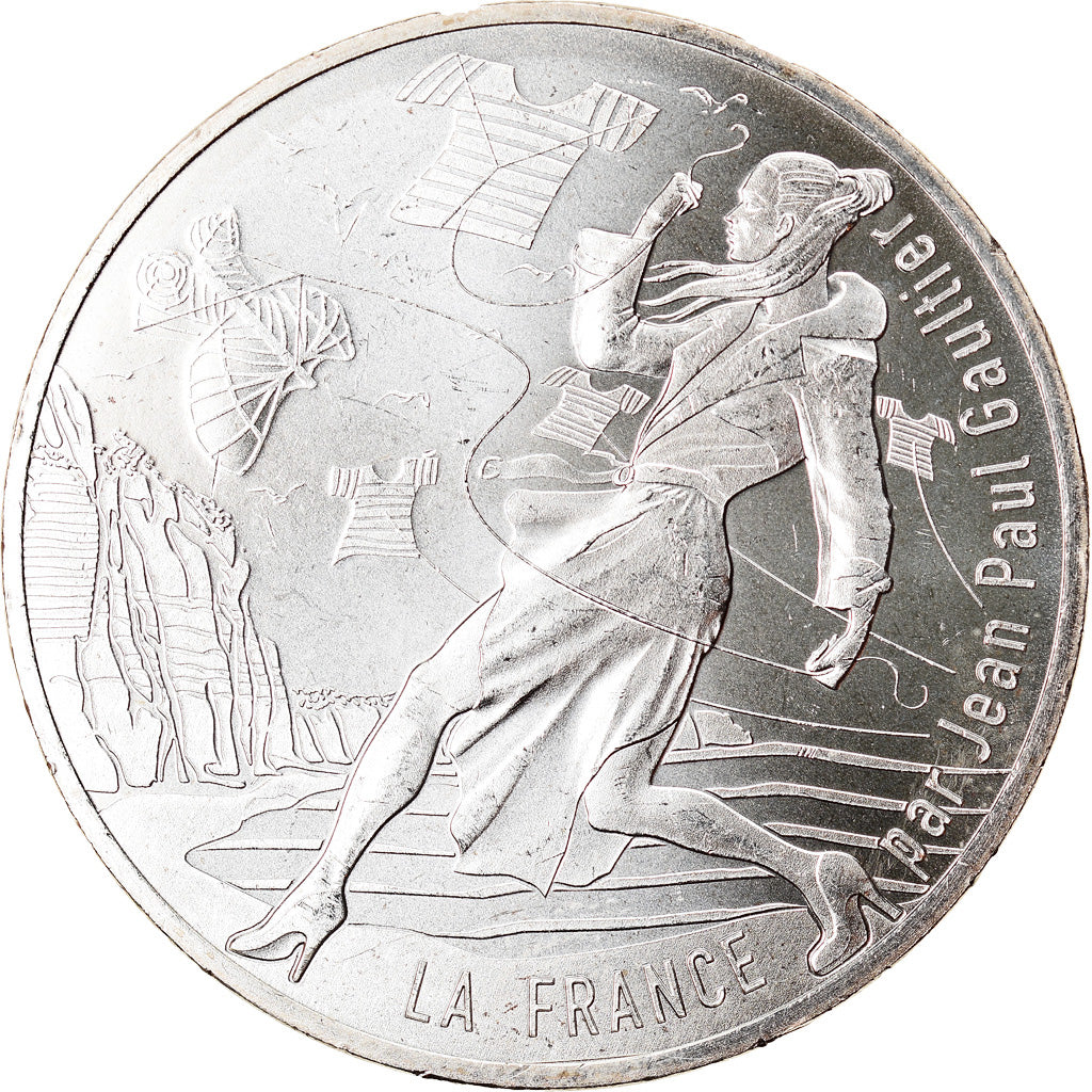 France, 10 Euro, Jean Paul Gaultier, 2017, 18, MS(65-70), Silver