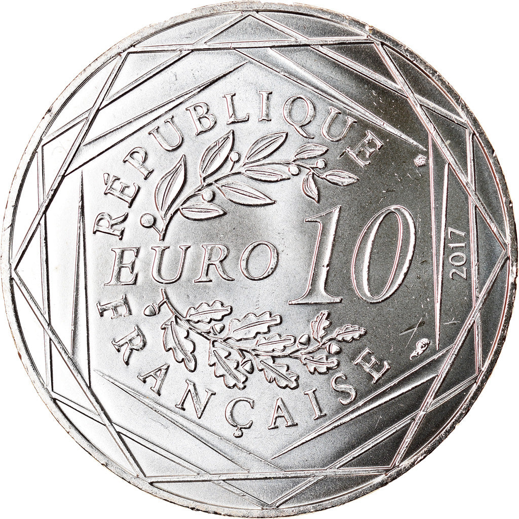 France, 10 Euro, Jean Paul Gaultier, 2017, 18, MS(65-70), Silver