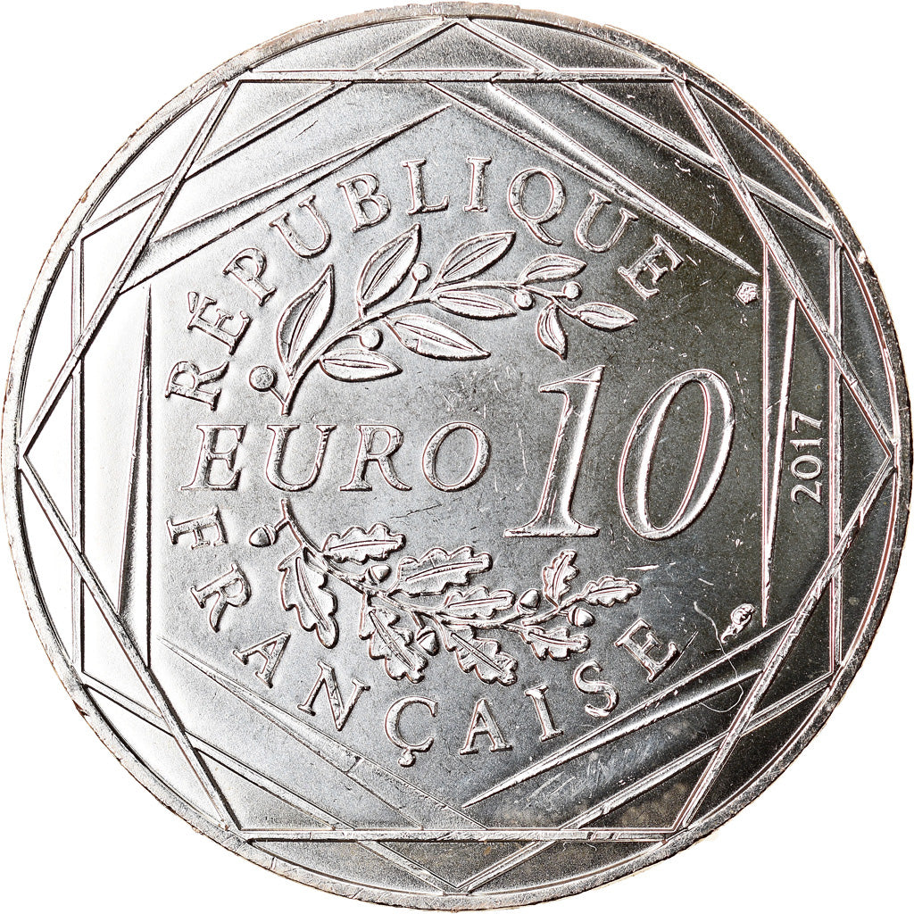 France, 10 Euro, Jean Paul Gaultier, 2017, 19, MS(65-70), Silver