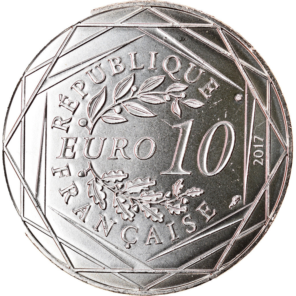 France, 10 Euro, Jean Paul Gaultier, 2017, 20, MS(65-70), Silver