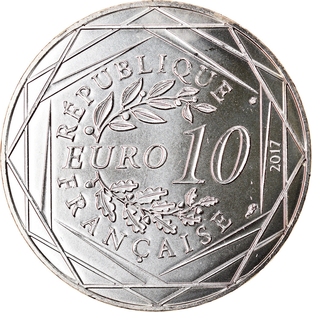 France, 10 Euro, Jean Paul Gaultier, 2017, 21, MS(65-70), Silver