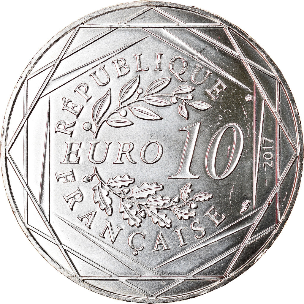 France, 10 Euro, Jean Paul Gaultier, 2017, 22, MS(65-70), Silver