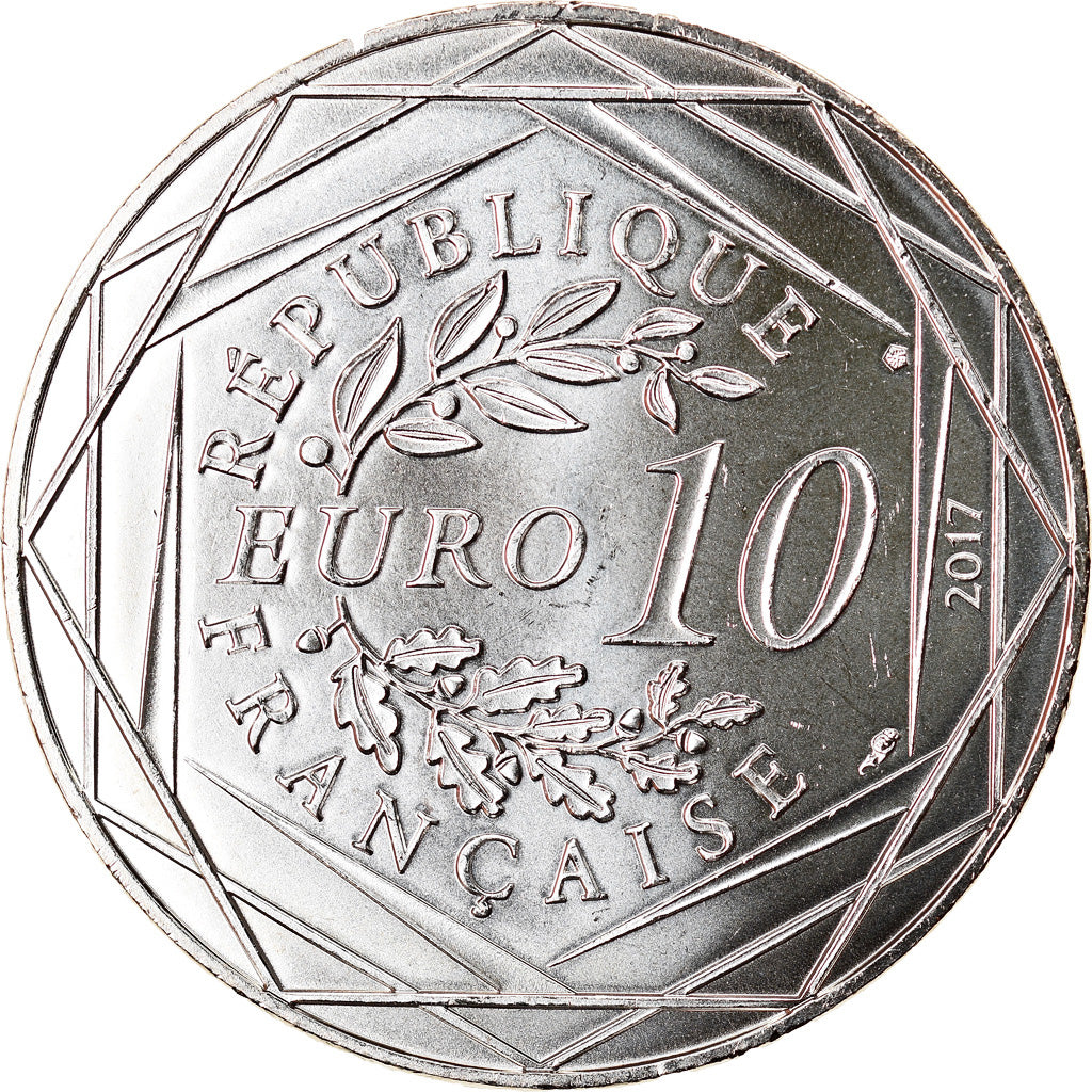 France, 10 Euro, Jean Paul Gaultier, 2017, 23, MS(65-70), Silver