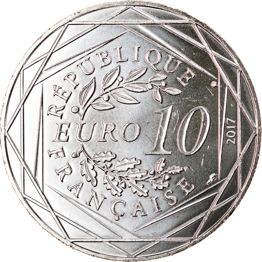 France, 10 Euro, Jean Paul Gaultier, 2017, 24, MS(65-70), Silver