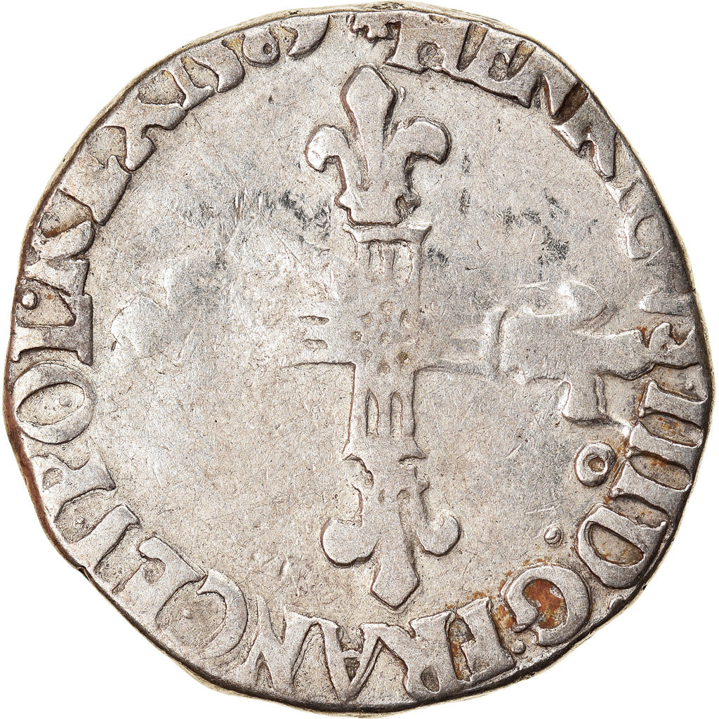 Moneta, Francia, Henri III, 1/4 Ecu, 1583, Rennes, MB+, Argento, Duplessy:1133