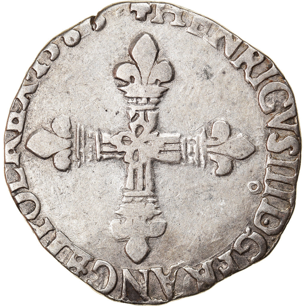 Münze, Frankreich, Henri III, 1/4 Ecu, 1583, Rennes, S+, Silber, Duplessy:1133