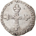 Munten, Frankrijk, Henri III, 1/4 Ecu, 1583, Rennes, FR+, Zilver, Duplessy:1133