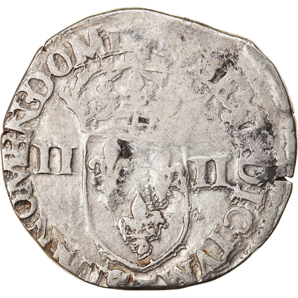 Munten, Frankrijk, Henri III, 1/4 Ecu, 1580, Nantes, FR+, Zilver, Duplessy:1133