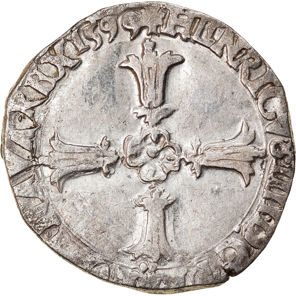 Monnaie, France, Henri IV, 1/4 Ecu, 1599, Nantes, TB+, Argent, Duplessy:1224