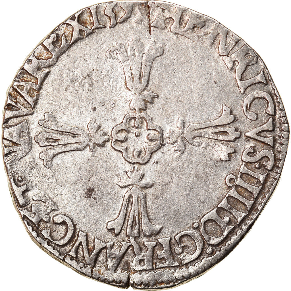 Munten, Frankrijk, Henri IV, 1/4 Ecu, 1599, Rennes, ZF, Zilver, Duplessy:1224
