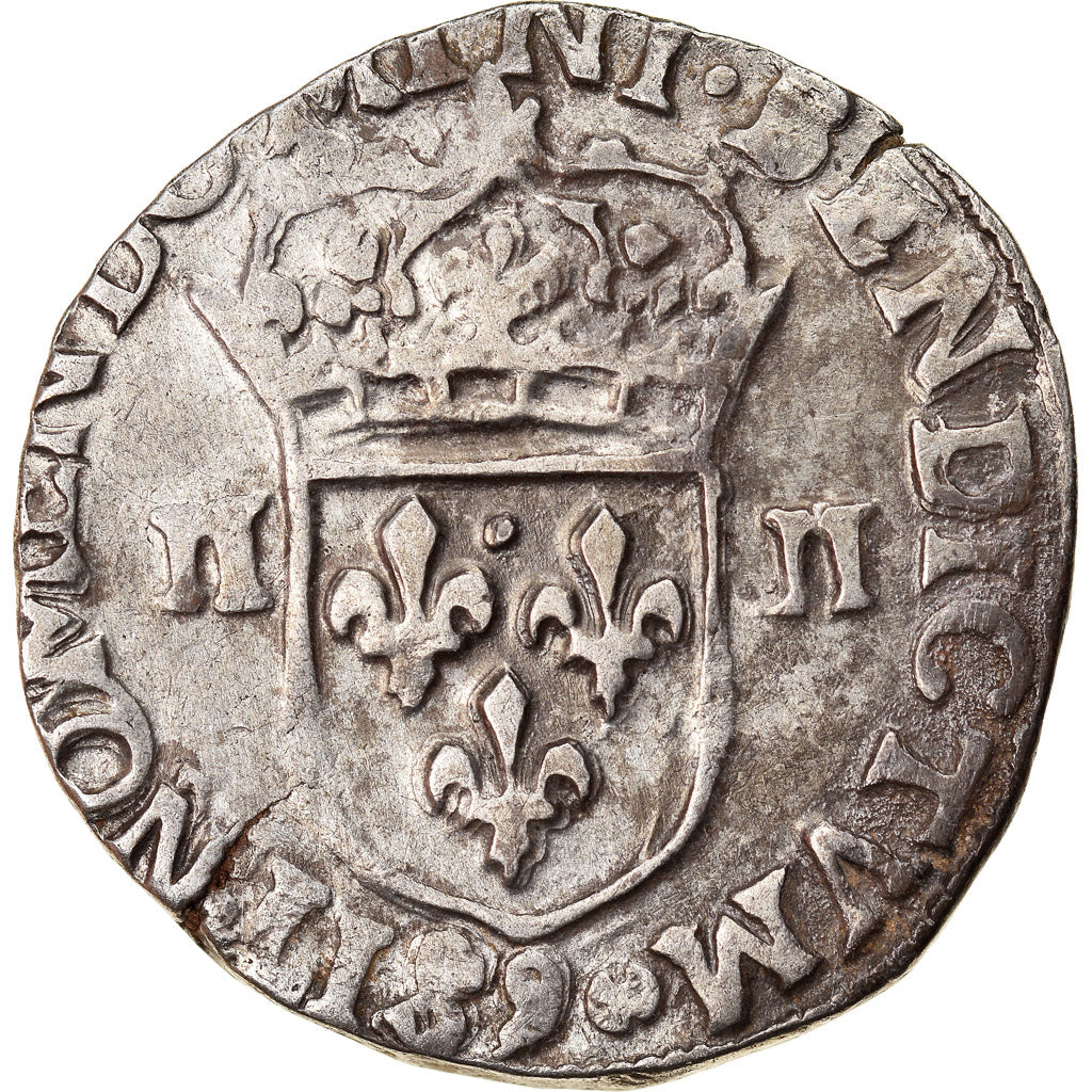 Munten, Frankrijk, Henri IV, 1/4 Ecu, 1599, Rennes, ZF, Zilver, Duplessy:1224