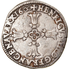 Moneta, Francia, Henri IV, 1/4 Ecu, 1600, Bayonne, BB, Argento, Duplessy:1224