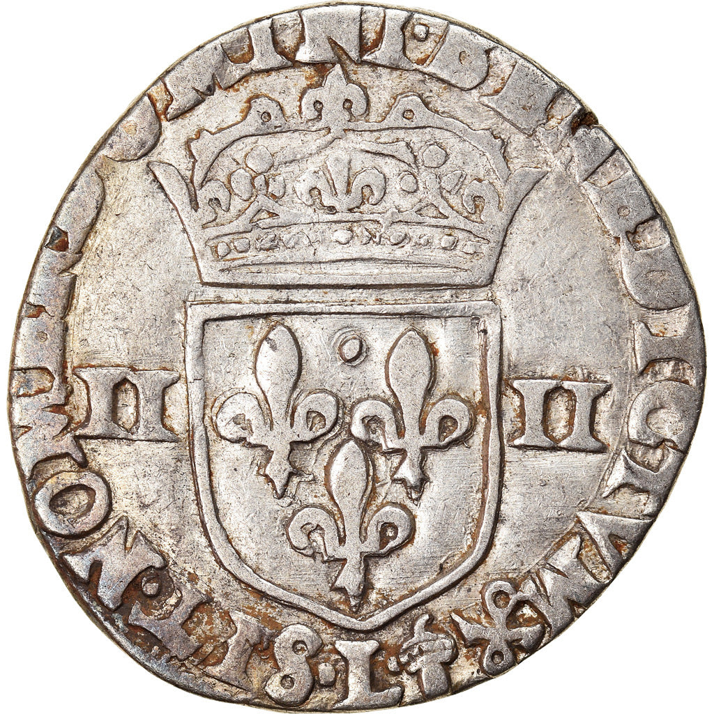 Munten, Frankrijk, Henri IV, 1/4 Ecu, 1600, Bayonne, FR+, Zilver, Duplessy:1224