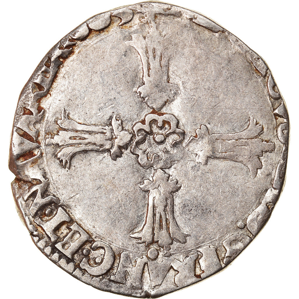 Moneta, Francja, Henri IV, 1/4 Ecu, 1603, VF(20-25), Srebro, Duplessy:1224