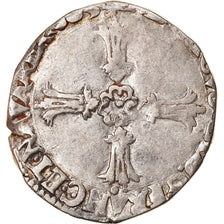 Moneta, Francja, Henri IV, 1/4 Ecu, 1603, VF(20-25), Srebro, Duplessy:1224