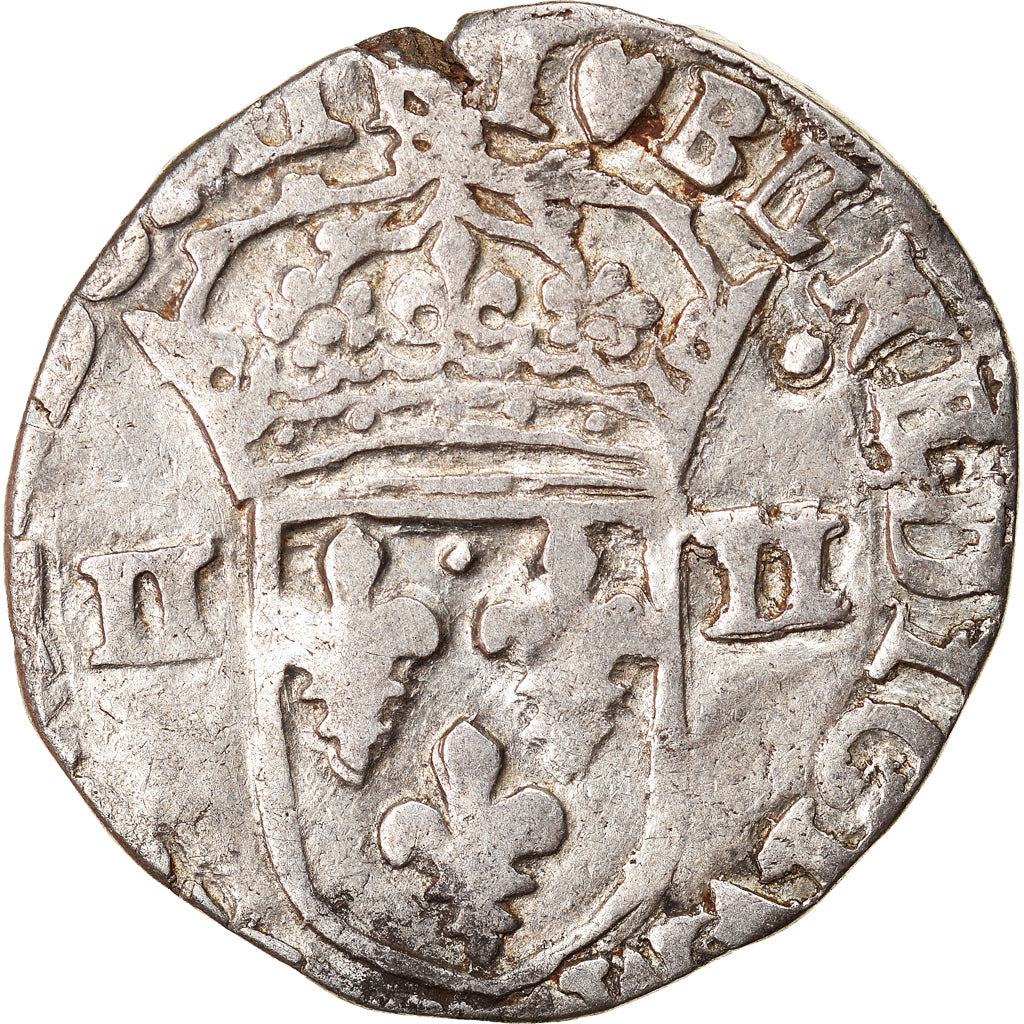Moneta, Francja, Henri IV, 1/4 Ecu, 1603, VF(20-25), Srebro, Duplessy:1224
