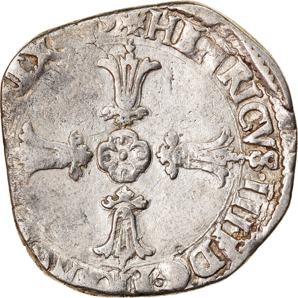Coin, France, Henri IV, 1/4 Ecu, 1605, Angers, VF(30-35), Silver, Duplessy:1224