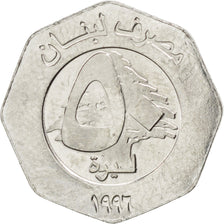 Monnaie, Lebanon, 50 Livres, 1996, SPL, Stainless Steel, KM:37