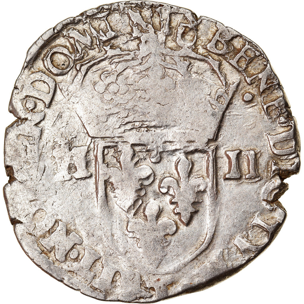 Moeda, França, Henri IV, 1/4 Ecu, 1604, Nantes, VF(30-35), Prata, Duplessy:1224