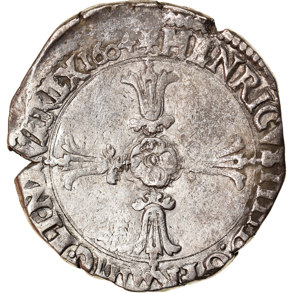 Munten, Frankrijk, Henri IV, 1/4 Ecu, 1604, Angers, FR+, Zilver, Duplessy:1224