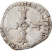 Moneta, Francia, Henri IV, 1/4 Ecu, 1606, Nantes, MB, Argento, Duplessy:1224