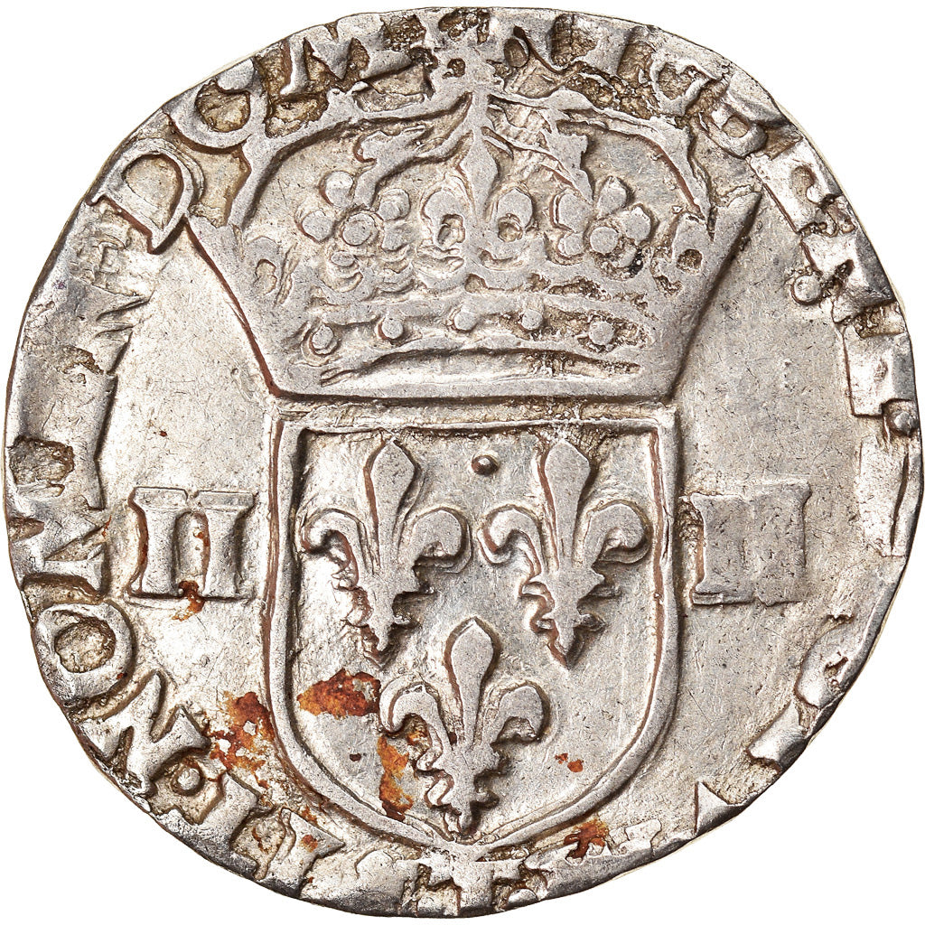 Munten, Frankrijk, Henri IV, 1/4 Ecu, 1606, Nantes, FR+, Zilver, Duplessy:1224