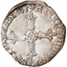 Moneta, Francia, Henri IV, 1/4 Ecu, 1605, Nantes, MB+, Argento, Duplessy:1224