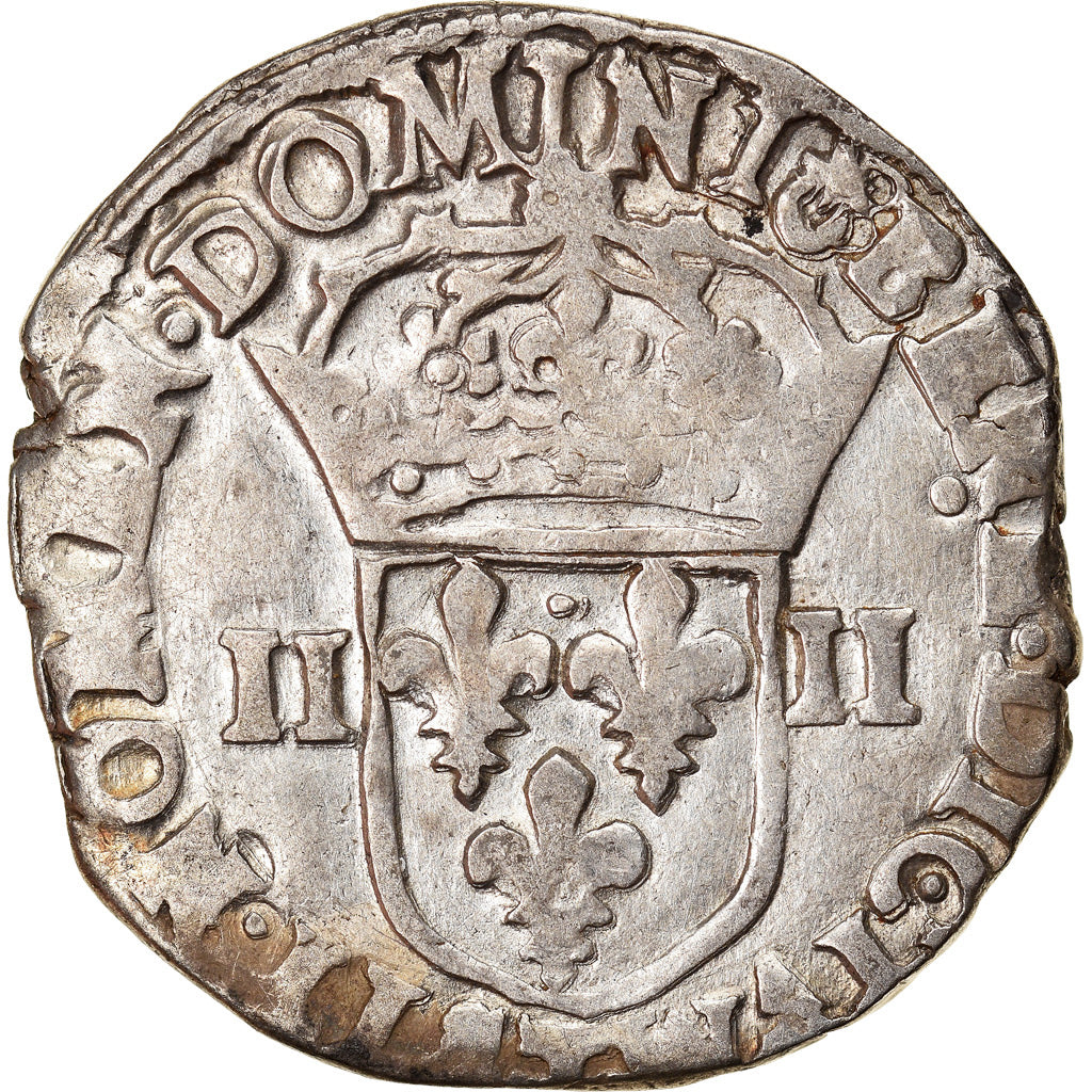 Moneta, Francia, Henri IV, 1/4 Ecu, 1605, Nantes, MB+, Argento, Duplessy:1224