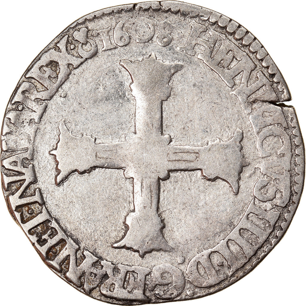 Coin, France, Henri IV, 1/4 Ecu, 1608, Saint Lô, VF(30-35), Silver,Duplessy 1230