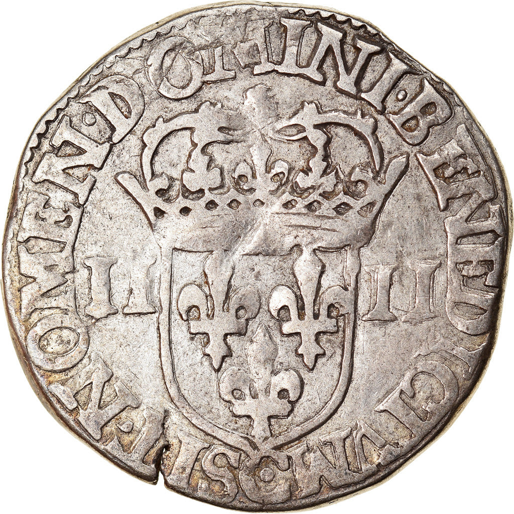 Coin, France, Henri IV, 1/4 Ecu, 1608, Saint Lô, VF(30-35), Silver,Duplessy 1230